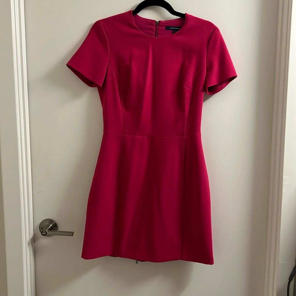 French Connection Fuchsia Short Sleeve Mini Dress